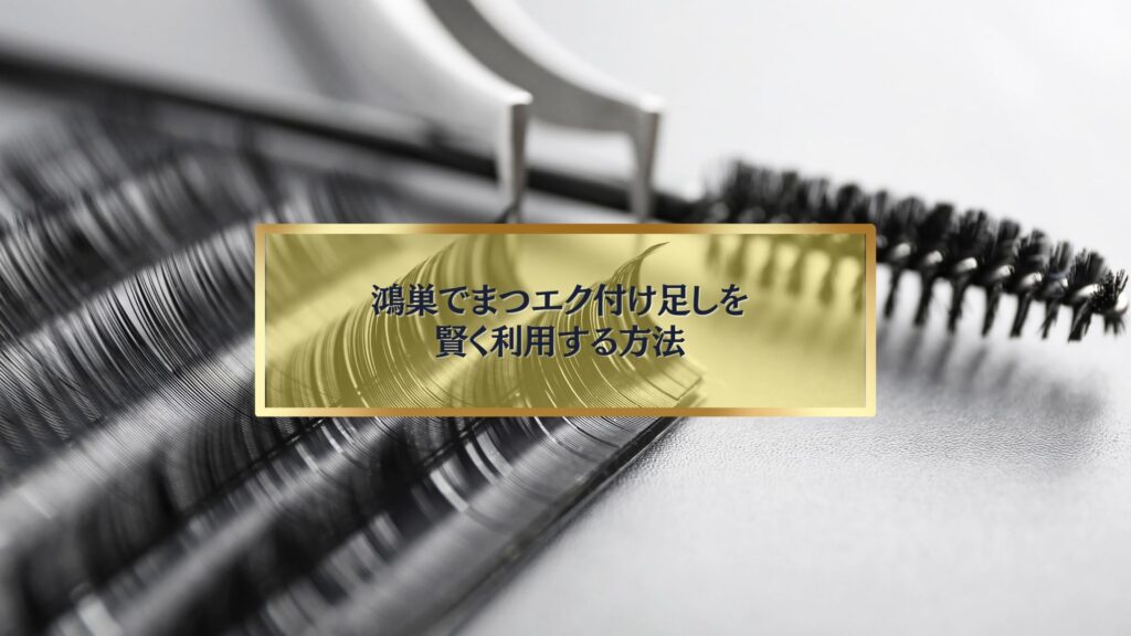 鴻巣でまつエク付け足しを賢く利用する方法を解説するアイキャッチ画像