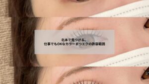 北本で仕事用に許容されるカラーまつエクのナチュラルデザインを示すイメージ写真