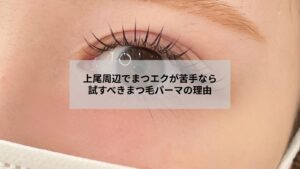 上尾近郊でまつエクが苦手な方向けにまつ毛パーマで自然に仕上げた目元のイメージ